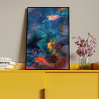 Quadro Decorativo Abstrato Breathtaking Com Moldura E Vidro P