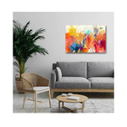 Quadro Decorativo Abstrato Brush Stroke C/ Moldura Prata 90 X