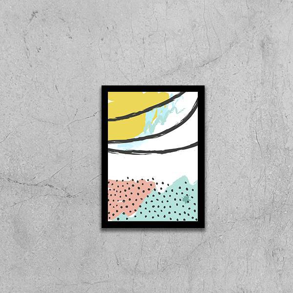 Quadro Decorativo Abstrato Candy Colors I 45x34cm A3 (45 X 34)