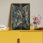 Quadro Decorativo Abstrato Cindir Com Moldura Dourada - 180x1