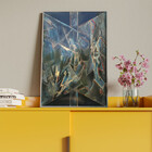 Quadro Decorativo Abstrato Cindir Com Moldura E Vidro Prata -