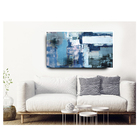 Quadro Decorativo Abstrato Cinza E Azul 55x100cm