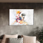 Quadro Decorativo Abstrato Clean Dynamic Com Moldura E Vidro