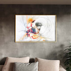 Quadro Decorativo Abstrato Clean Dynamic Com Moldura E Vidro