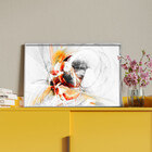 Quadro Decorativo Abstrato Clean Dynamic Com Moldura Prata -