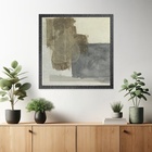 Quadro Decorativo Abstrato com Folha Colorido com Vidro 70x70x2,8cm Tropical