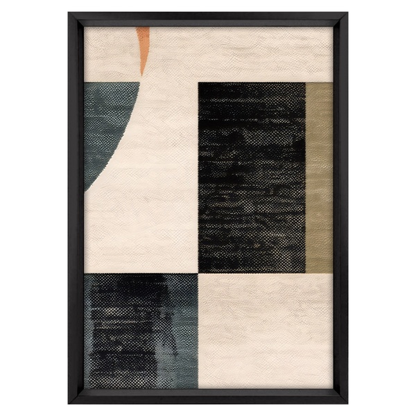 Quadro Decorativo Abstrato Conceito Colorido com Vidro 70x50cm Tropical