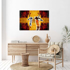 Quadro Decorativo Abstrato Conceitual Antique Africa - 180x12