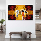 Quadro Decorativo Abstrato Conceitual Antique Africa - 200x10
