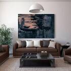 Quadro Decorativo Abstrato Dark Grid - 150x100cm