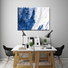 Quadro Decorativo Abstrato Diluição Em Azul - 180x135 Cm