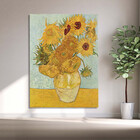 Quadro Decorativo Abstrato Doze Girassóis Numa Jarra - Van Go
