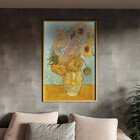 Quadro Decorativo Abstrato Doze Girassóis Numa Jarra - Van Go