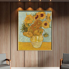 Quadro Decorativo Abstrato Doze Girassóis Numa Jarra - Van Go