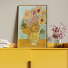 Quadro Decorativo Abstrato Doze Girassóis Numa Jarra - Van Go
