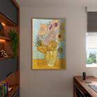 Quadro Decorativo Abstrato Doze Girassóis Numa Jarra - Van Go