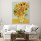 Quadro Decorativo Abstrato Doze Girassóis Numa Jarra - Van Go