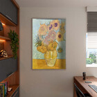 Quadro Decorativo Abstrato Doze Girassóis Numa Jarra - Van Go