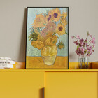 Quadro Decorativo Abstrato Doze Girassóis Numa Jarra - Van Go