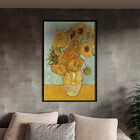 Quadro Decorativo Abstrato Doze Girassóis Numa Jarra - Van Go