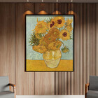 Quadro Decorativo Abstrato Doze Girassóis Numa Jarra - Van Go