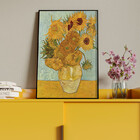 Quadro Decorativo Abstrato Doze Girassóis Numa Jarra - Van Go