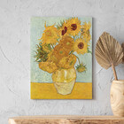 Quadro Decorativo Abstrato Doze Girassóis Numa Jarra - Van Go