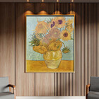 Quadro Decorativo Abstrato Doze Girassóis Numa Jarra - Van Go