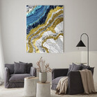 Quadro Decorativo Abstrato Elemento Gelo - 120x60 Cm