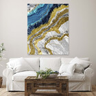 Quadro Decorativo Abstrato Elemento Gelo - 150x80 Cm