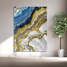 Quadro Decorativo Abstrato Elemento Gelo - 180x135 Cm