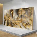 Quadro Decorativo Abstrato Eletric Discharge Com Moldura Dour