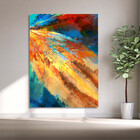 Quadro Decorativo Abstrato Expressive Summer - 150x80 Cm