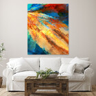 Quadro Decorativo Abstrato Expressive Summer - 200x100 Cm