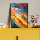 Quadro Decorativo Abstrato Expressive Summer Com Moldura E Vi