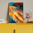 Quadro Decorativo Abstrato Expressive Summer Com Moldura Prat