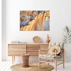 Quadro Decorativo Abstrato Falesias Dourado - 120x60 Cm