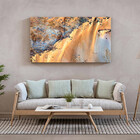 Quadro Decorativo Abstrato Falesias Dourado - 150x100 Cm