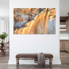 Quadro Decorativo Abstrato Falesias Dourado - 150x100 Cm