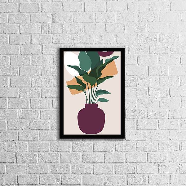 Quadro Decorativo Abstrato Figurativo Vaso Forma Ii 45x34cm A