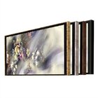 Quadro Decorativo Abstrato Flores Ao Vento Com Moldura Preto