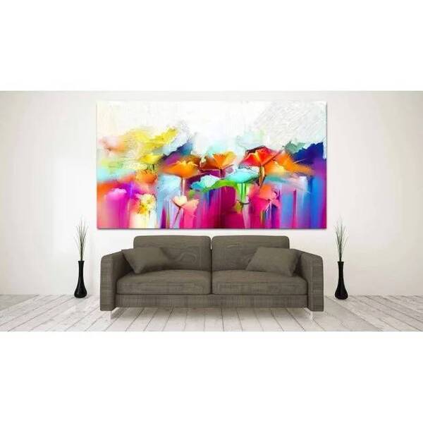 Quadro Decorativo Abstrato Flower Paint - 180x120cm