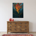 Quadro Decorativo Abstrato Fogo Vermelho - 120x80 Cm