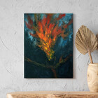 Quadro Decorativo Abstrato Fogo Vermelho - 200x100 Cm