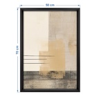 Quadro Decorativo Abstrato Forma Colorido com Vidro 70x60cm Tropical