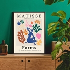 Quadro Decorativo Abstrato Formas De matisse 45x34cm Moldura: