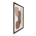 Quadro Decorativo Abstrato Formas III Marrom com Vidro 100x60cm Arte Própria