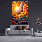 Quadro Decorativo Abstrato Galáxia Abstrata - 120x80 Cm