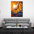 Quadro Decorativo Abstrato Galáxia Abstrata - 120x80 Cm