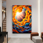 Quadro Decorativo Abstrato Galáxia Abstrata - 120x80 Cm